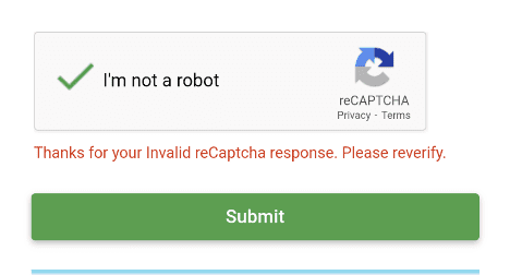 reCAPTCHA-invlaid-response